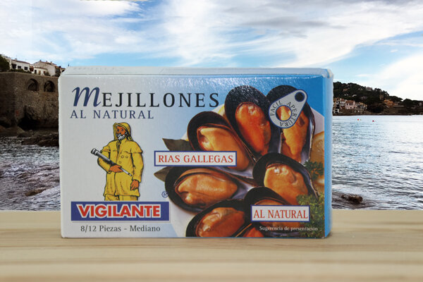 Mejillones al natural - Pfahlmuscheln natur